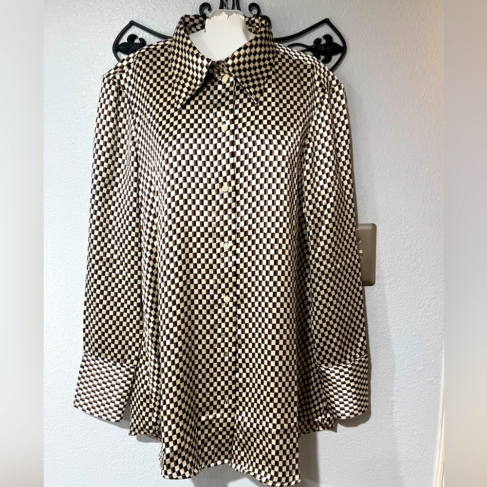 H&M Women’s Silk Blouse Long Sleeve Size Medium